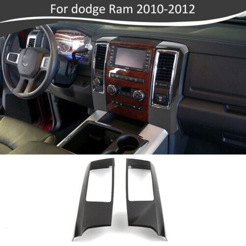 Carbon Fiber Center Console Navigation Panel Trim Kit For Dodge Ram 1500 2010-12