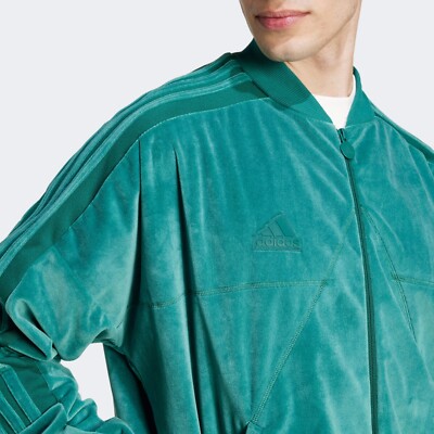 adidas Men's Sportswear Tiro Velour Full-Zip Velvet Bomber Jacket