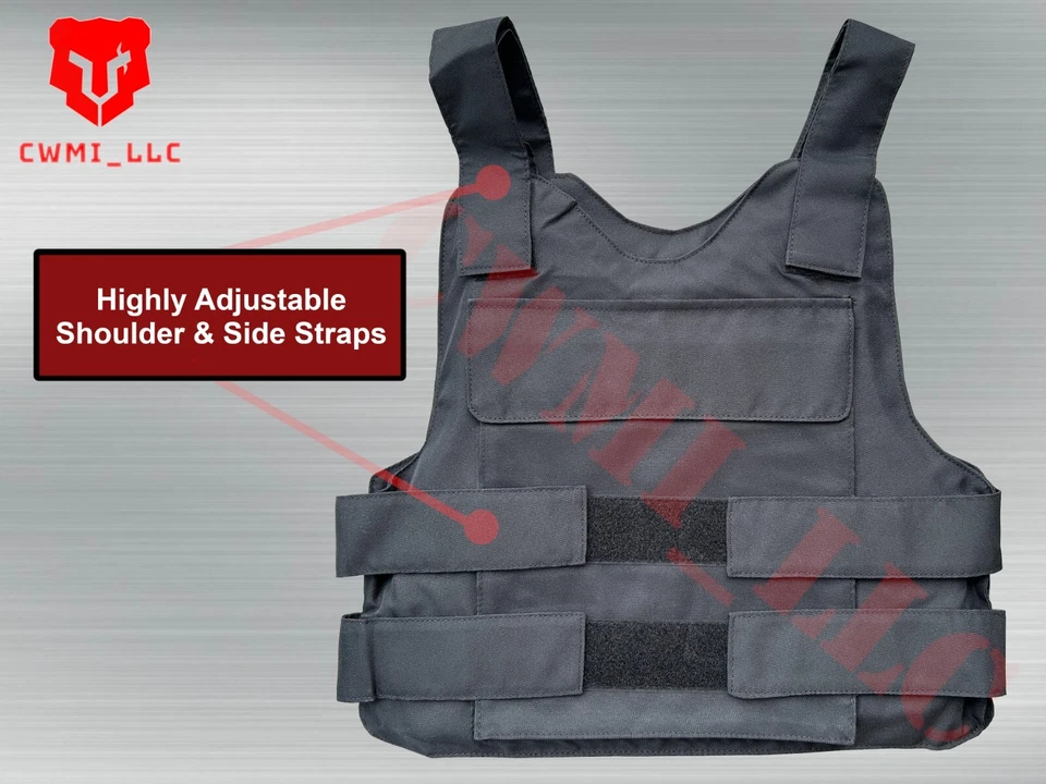 NIJ Level IIIA Body Armor Bullet Proof Vest With Plate Carriers - Made w/ Kevlar - Image 4 of 4