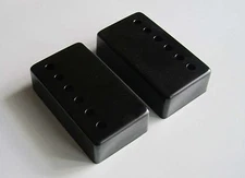 Set of 2 Metal Humbucker Guitar Pickup Cover 50/52mm Covers Black fits Les Paul