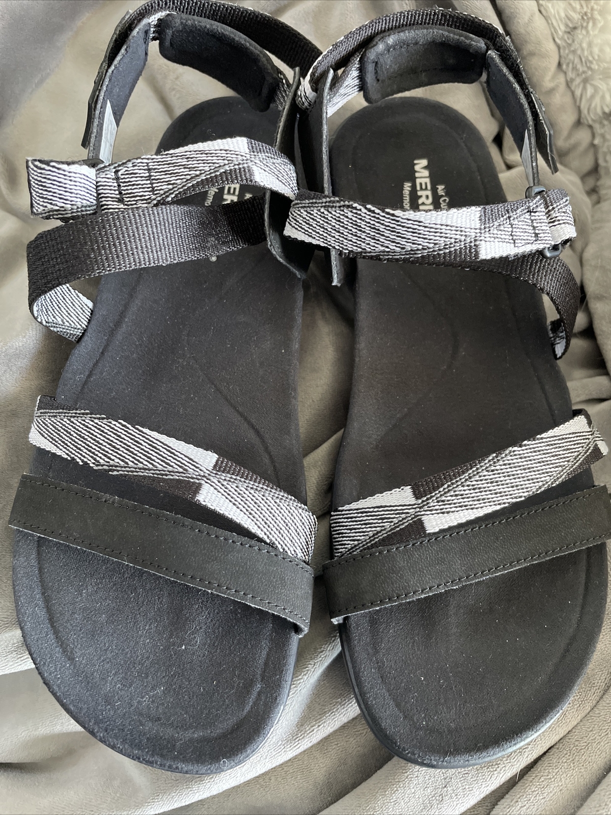 Sandalo da donna Merrell District Mendi cinturino posteriore bianco nero taglia 7 prestazioni