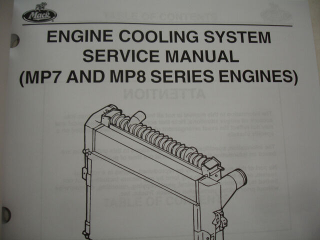 NEW Mack Truck MP7 MP8 Engine Cooling System Radiator SERVICE MANUAL