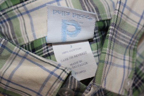 Bella Bliss Boys Long Sleeve Carrington Dress Shirt Green Plaid Size 3Y NWT - Picture 9 of 9
