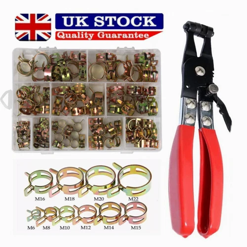 165/115Pcs 6-22mm Spring Clips Fuel Hose Line Water Pipe Air Tube Clamps Pliers - Picture 1 of 22