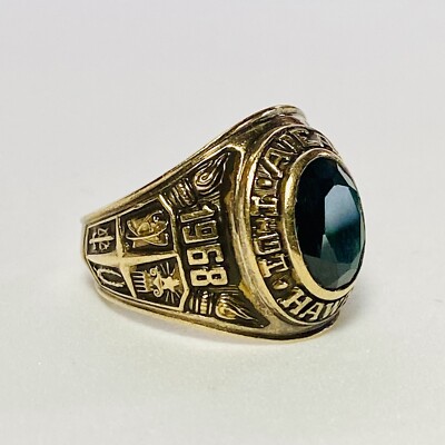 1968 Aiea High School Hawaii 10K Yellow Gold Balfour Size 6.75 