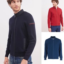 SAINT JAMES MENS NAVIGATEUR FULL ZIP CARDIGAN DESIGNER WOOL JUMPER SWEATER KNIT