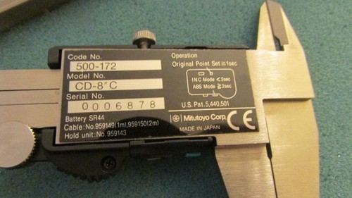 Mitutoyo CD-8"c Absolute Digital Digimatic Caliper - Picture 5 of 6