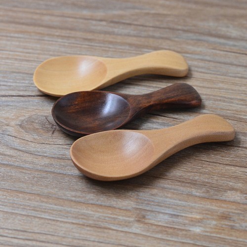 2pcs Wooden Salt Mini Milk Short Handle Ice Cream Scoop - 第 7/12 張圖片