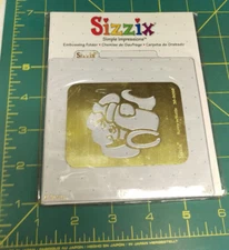 Unopened Sizzix Simple Impressions Embossing Folder BUNNY W/ BOTTLE 38-8098