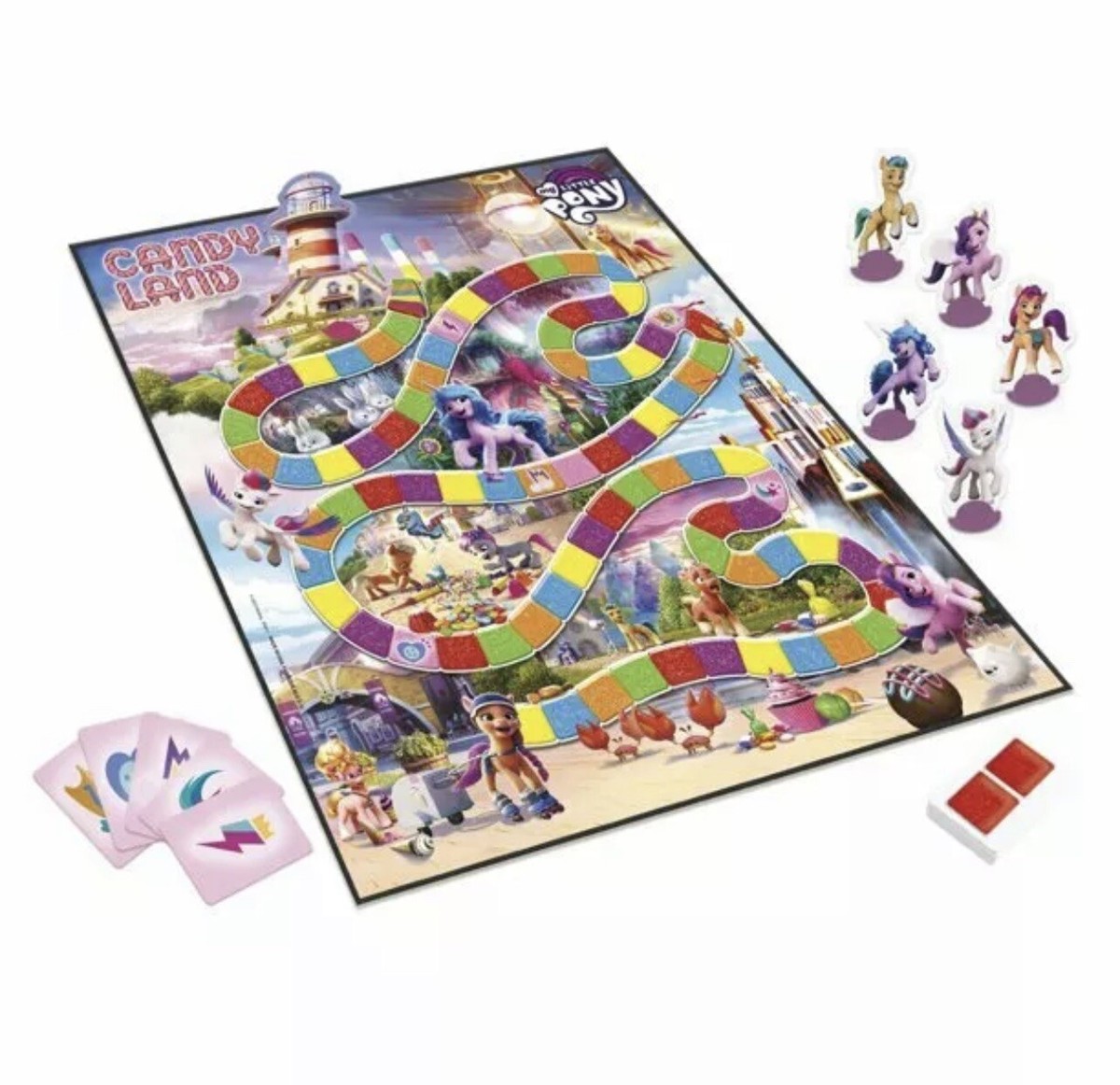 Candy Land My Little Pony Edition 3-D Game board Bonus Mover- New In Box