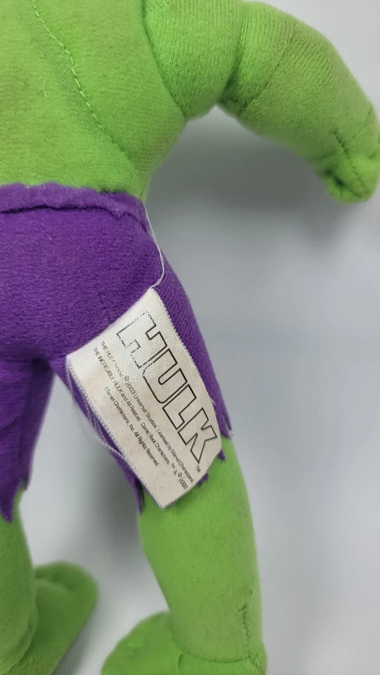 Peluche Kellytoy Hulk 9" Verde De Colección El Increíble Hulk Película Marvel 2003 Foto 4 de 4