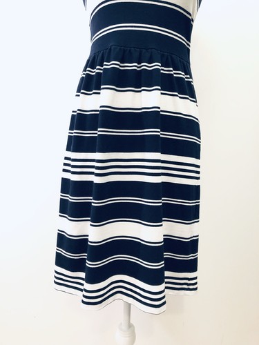 J. CREW ärmelloses Trägerkleid Damen Gr. XS blau-weiß gestreift knielang - Bild 4 von 11