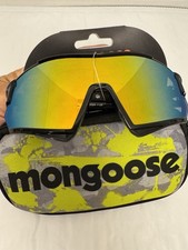 Mongoose Kids Sunglasses & Case Set 100% UV Sport Shield New
