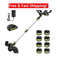 Powerful 20V Cordless String Trimmer with Fast Charging & 8 Durable Spools