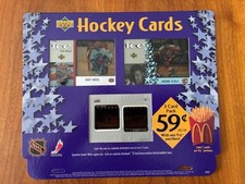 Vintage 1997 McDonald's Hockey Card Shelf Talker Display
