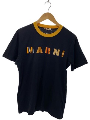 Tシャツ・カットソー MARNI BLACK COTTON T-SHIRT Black organic cotton T-shirt with Marni patch | Marni