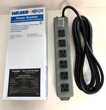 Waber by Tripp Lite UL24CB-15 6-Outlet 15ft Power Strip, Metal, Switch