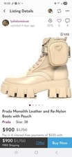 Prada Monolith Combat Boots With Box And Dust Bags. Excellent Condition.