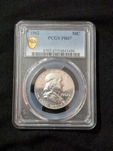 1962 Franklin Half Dollar PCGS PR67 Graded Coin