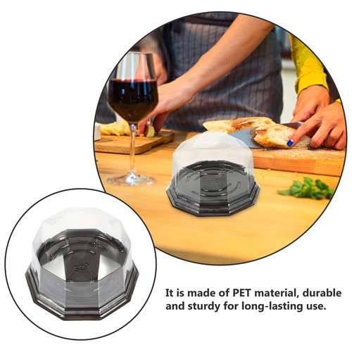 100 Stück Kuchen Box Klar 4x2,5" Keksbehälter mit Deckel Käsekuchen Plätzchen Pac... - Bild 3 von 9