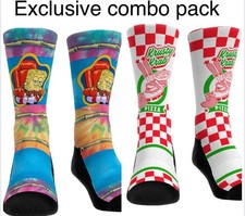 Rockem Rock em Socks Adult L/XL SPONGEBOB SQUAREPANTS Meme Krusty Krab Pizza