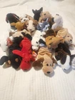 Lot Of 17 Vintage Ty Beanie Babies Dogs Wrinkles Gigi Butch Rover Bernie Tuffy