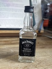 Miniature Old No7 Jack Daniel's Empty Whiskey Bottle 5cl - Upcycling / Mancave