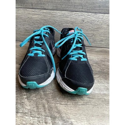 Nike Downshifter 5 537571-012 Womens US 8.5 Running Shoes Black Blue Sneakers
