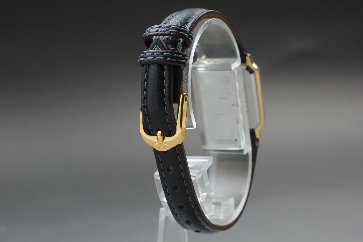 N MINT Seiko 7320-5510 SGP Gold Rectangle 2 Needle Quartz Womens