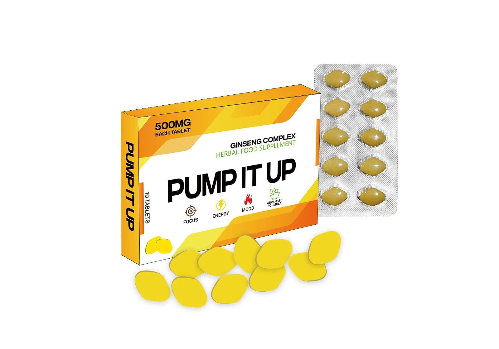 Pump IT UP Gold 500mg | Stronger | Longer | Harder | Performance | Extra