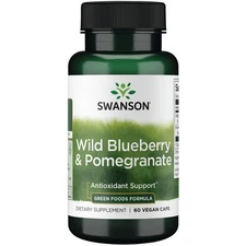 Swanson Wild Blueberry + Pomegranate 60 Veggie Capsules