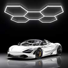 Hexagon Garage Lights - Hexagon LED Lights, 5 Pack 6500K Super Bright Auto Repai
