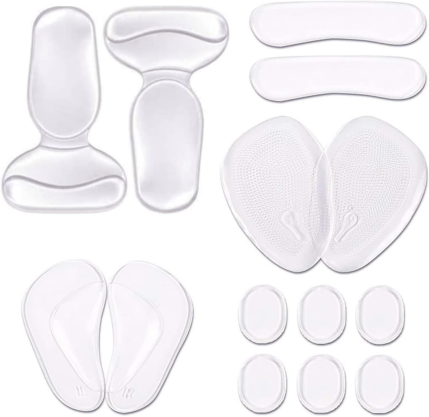 14 Pcs Heel Cushion Pads Shoe Heel Inserts for Shoes Silicone Shoe Pads Gel Heel