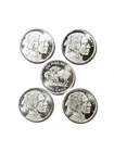 Buffalo 5x 1 Gram .999 Fine Silver Round Bars