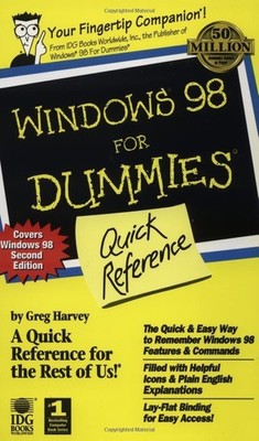 Windows 98 for Dummies: Quick Reference by Harvey, Greg, Good Book
