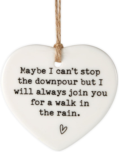 Hey Chimp sympathy card | Can't Stop the Downpour, I Will Hold Umbrella in the Rain | sympathy cards for loss of mom, dad, family member or friend | Thinking of You