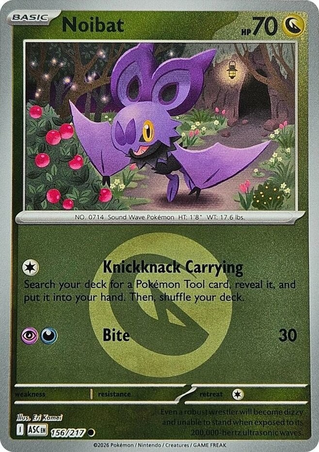 Noibat (Energy Symbol) - 156/217 - Common - Reverse Holo NM Ascended Heroes