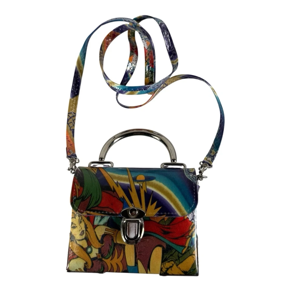 Bolso de mano vintage de cómic, ciencia ficción novedad caja cartera broche de metal con asa Foto 2 de 4