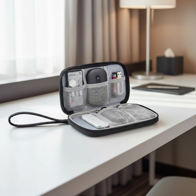 Waterproof Travel Cable Organizer Pouch for Electronics - Portable & Compact