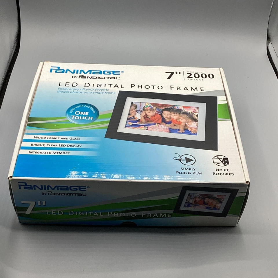 New Pandigital By Panimage 7" LED Digital Photo Frame 2000 Images PI7002AWB - Image 2 of 4