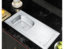 Rumo 10050E 1.0 single Large bowl kitchen sink S/Steel With Waste Kit Reversible