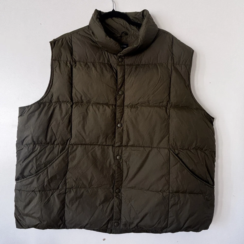 Land’s End Men’s Deep Juniper Goose Down Quilted Puffer Vest Size XL-XXL - Image 2 of 4