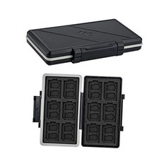 36 Slots Memory Card Case Water-Resistant Anti-Shock Memory For 12x SD 24x TF