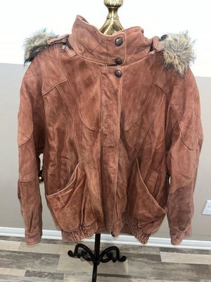Adventure Bound by Wilsons Leather Quilted Suede Bomber Jacket Size L