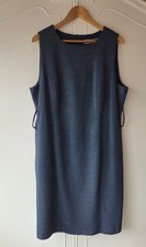 BETTY JACKSON BLACK Navy Blue Shift Dress Warm Formal Work BNWT Size 20