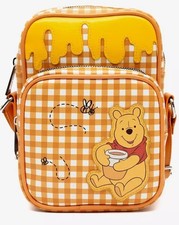 Bolso Bandolera LOUNGEFLY Disney WINNIE THE POOH Honey Drip Gingham NUEVO con ETIQUETAS