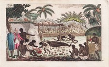 Costumi Da Sacrificio Delle Isole Tahiti Incisione In Rame Wilhelm 1800