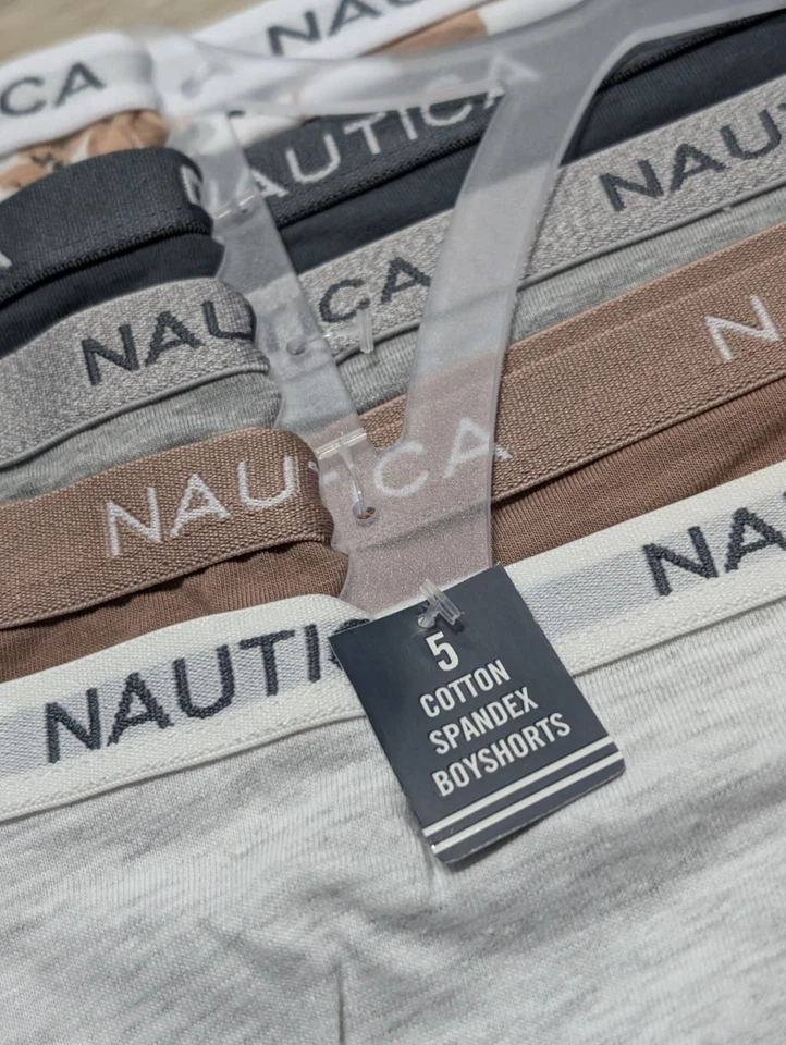 Paquete de 5 calzoncillos cortos de algodón spandex para niños Nautica Foto 2 de 4