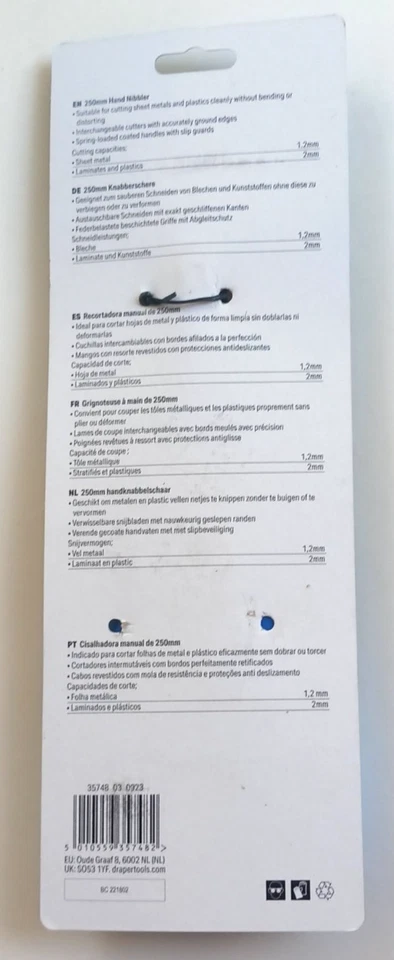 NEW Draper Expert 35748 250mm Hand Nibbler - Image 2 of 4