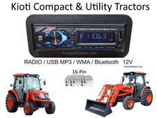 Radio estéreo AM FM Bluetooth NX RX DK CX CK PX de 16 pines para tractor KIOTI Plug & Play